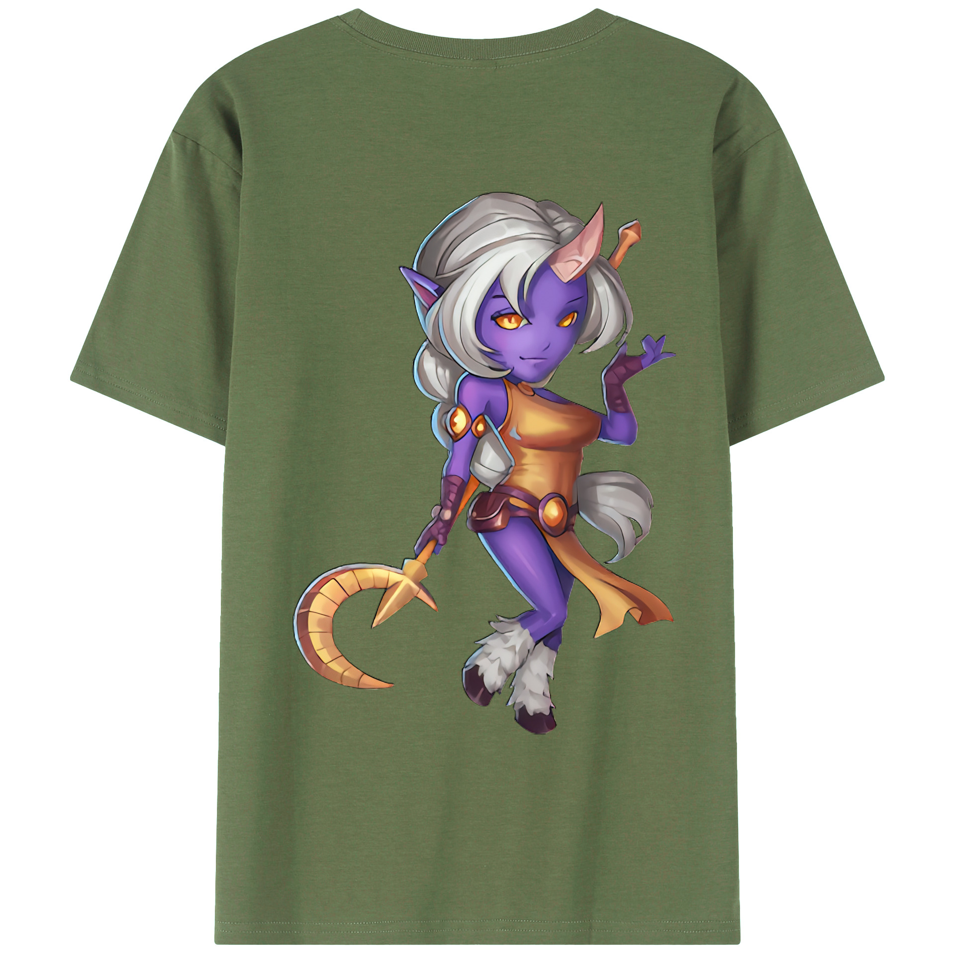 （画像用） リーグ・オブ・レジェンド League of Legends LOL 綿100％ メンズ半袖Tシャツ（バックプリント） 通気性